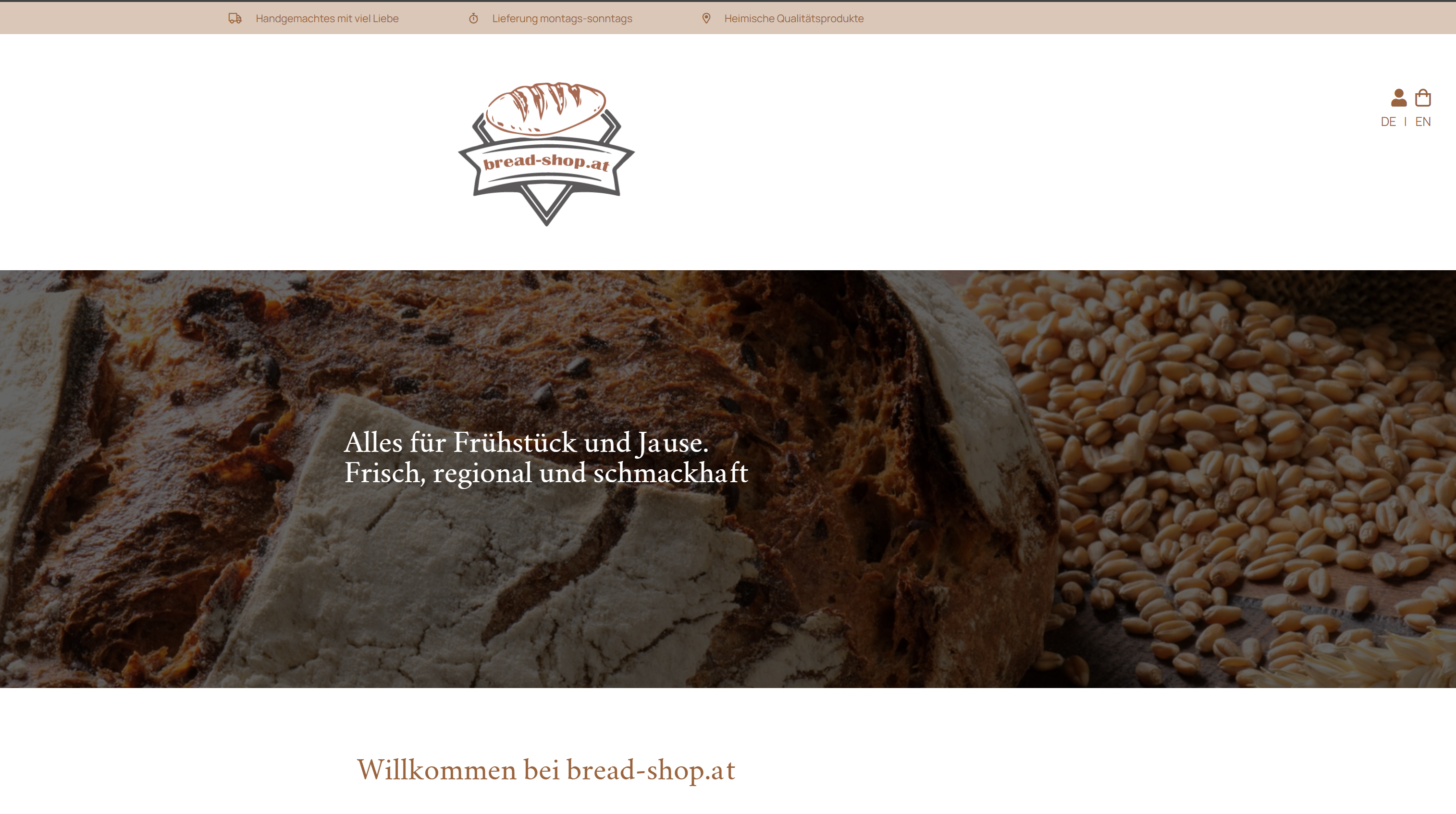 Startseite von bread-shop.at