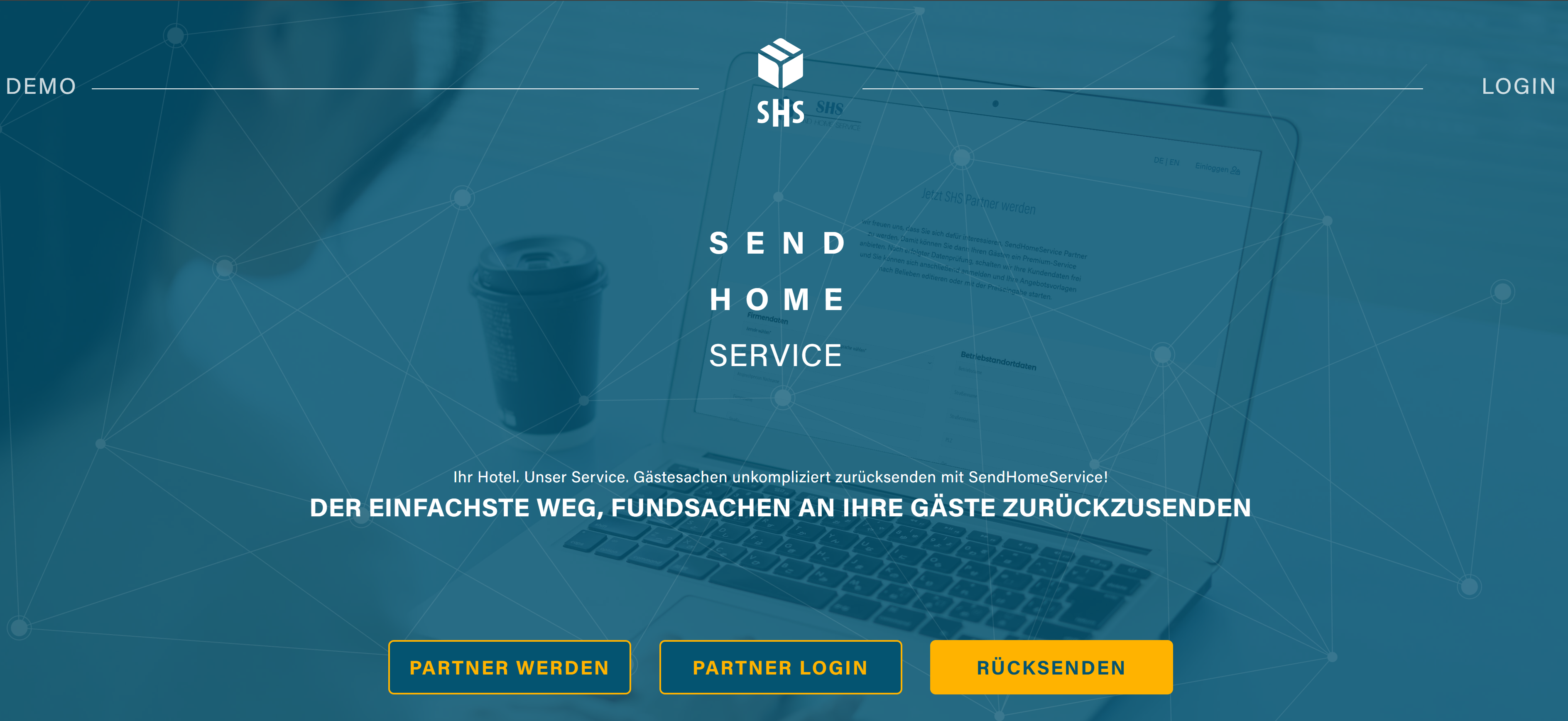 Startseite von sendhomeservice.at